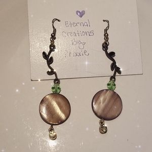 Ceramic mixed media earrings